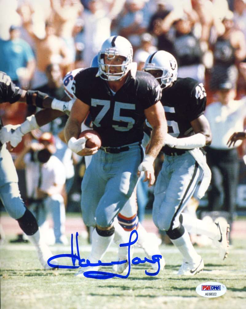 Howie Long Psa Dna Coa Autograph 8x10 Raiders Photo  Hand Signed Authenticated
