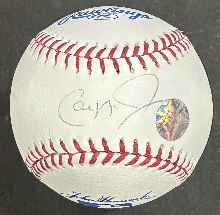 Cal Ripken Jr Signed Rawlings John Hancock Baseball Orioles Auto #8 Holo COA HOF
