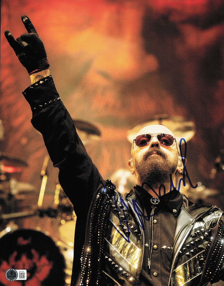 Rob Halford Autographed Signed 11x14 Photo Judas Priest Beckett BAS QR #AE31750