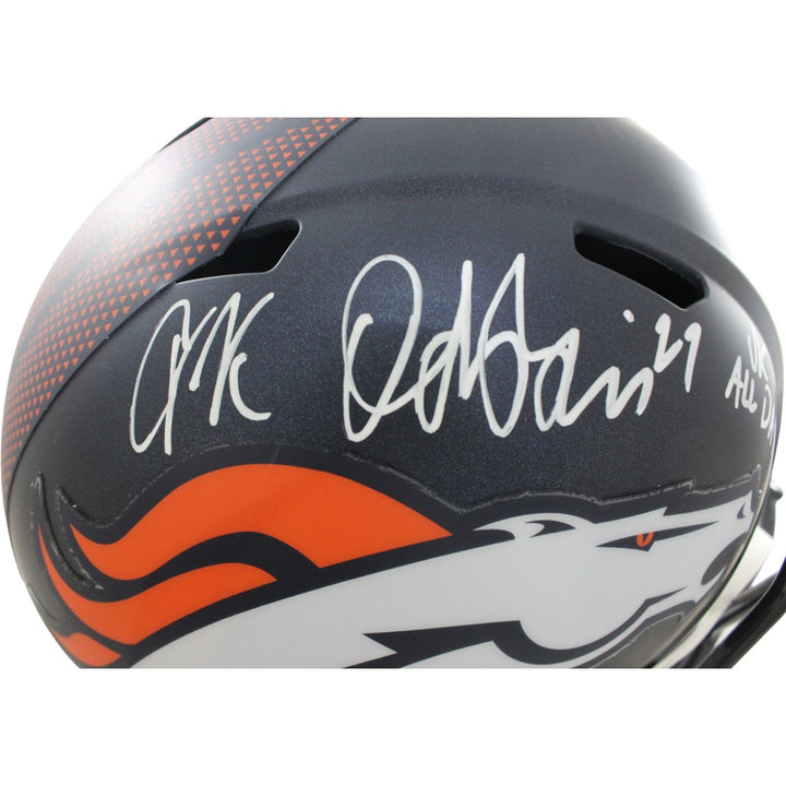 JK Dobbins Autogrraphed/Signed Denver Broncos F/S Helmet JK ALL DAY JSA 57172