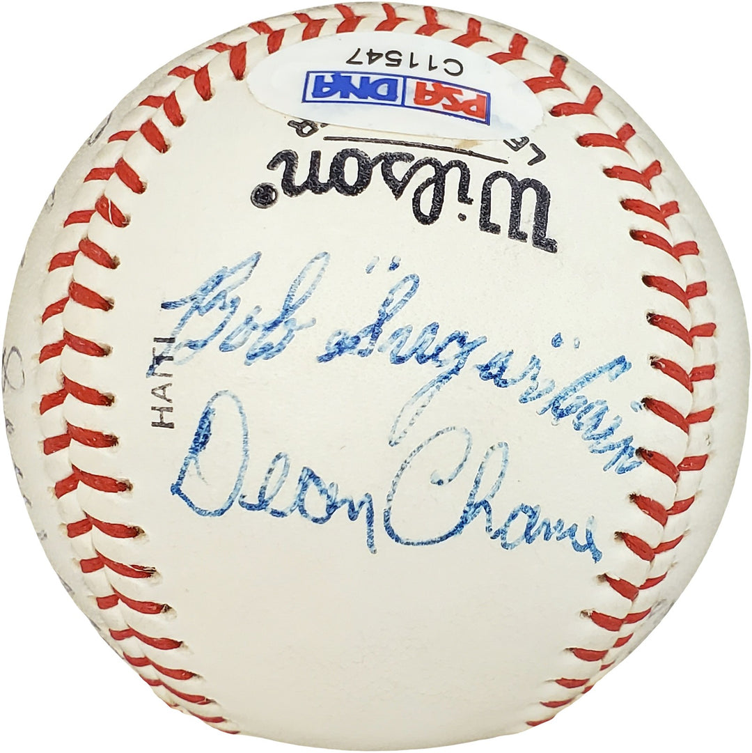 Dean Chance, Luke Sewell, Bob Cain & Roy Hughes Signed Little League Baseball