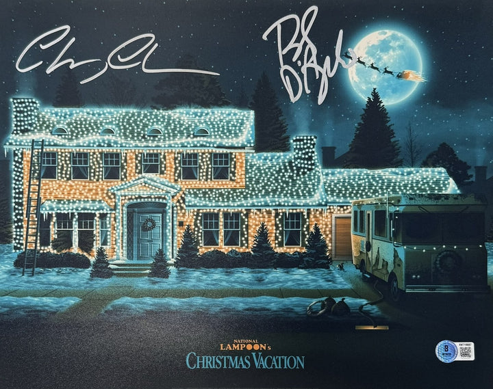 Chevy Chase Beverly D'Angelo Signed Chistmas Vacation 11x14 Photo Beckett 57157