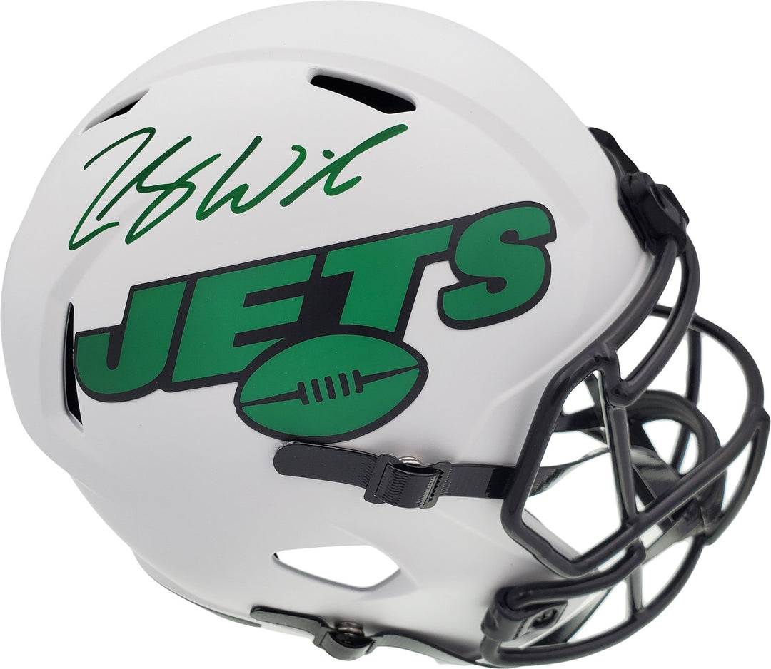 Zach Wilson Auto Jets Lunar Eclipse White Full Size Replica Speed Helmet Beckett