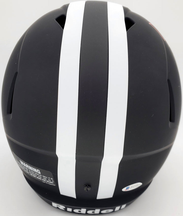 Devonta Smith Auto Alabama Tide Eclipse Black FS Rep Helmet Heisman 2020 BAS