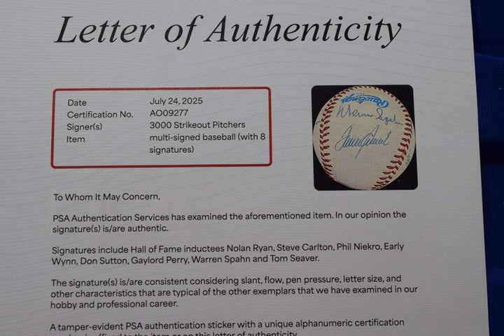 Ryan Seaver Wynn Sutton PSA DNA Autograph American League Signed by 8 Baseball