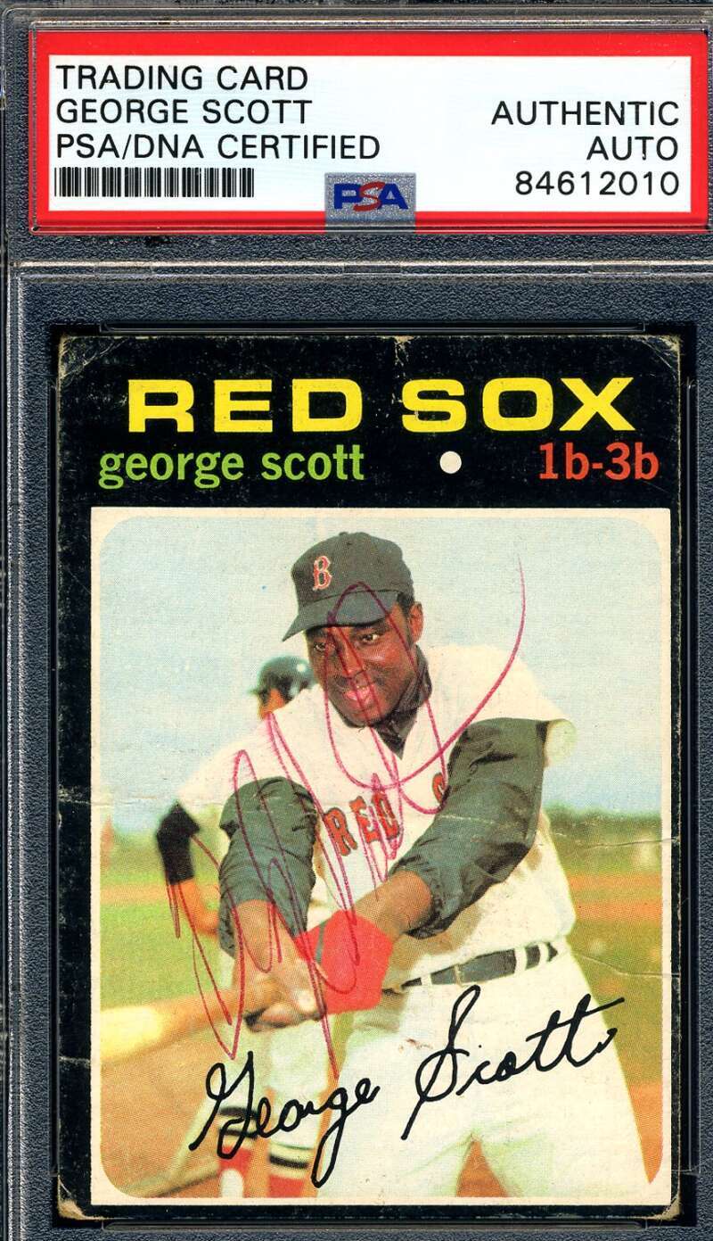 George Scott  PSA DNA Coa Signed 1971 Topps Autograph
