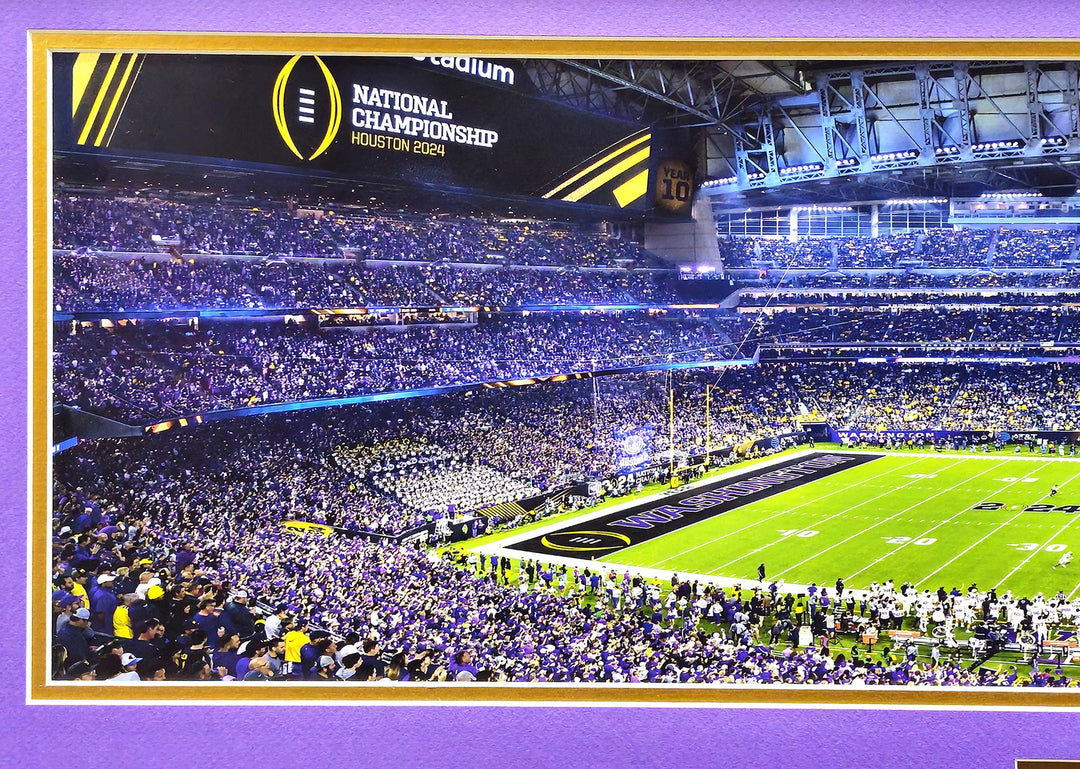 Unsigned Framed 12x36 Panoramic Photo Huskies 2024 National Championship Game