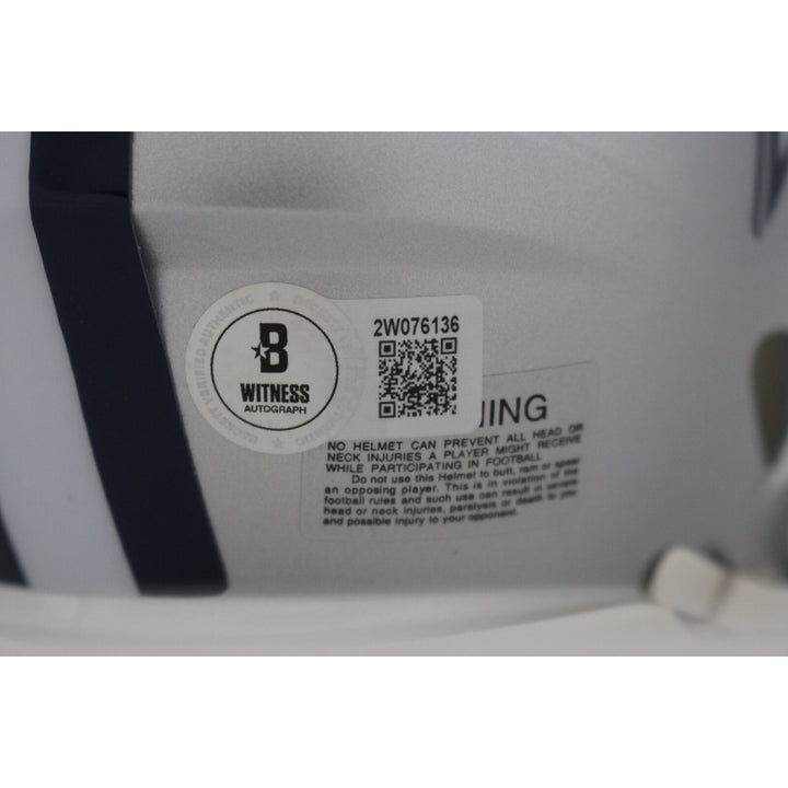 Jimmy Johnson Autographed/Signed Dallas Cowboys Speed Mini Helmet Beckett 48637
