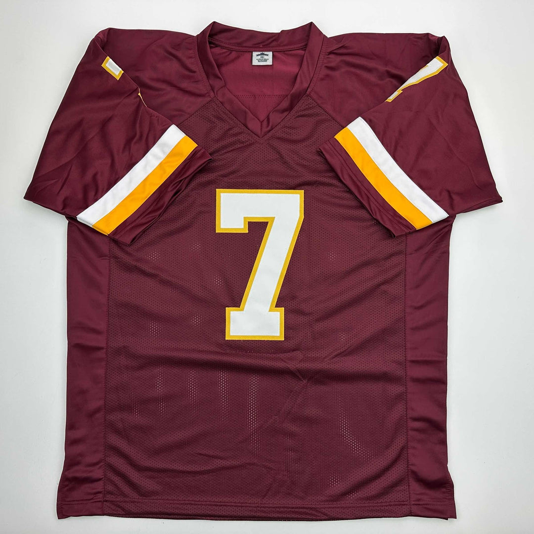 Autographed/Signed JOE THEISMANN 83 MVP Washington Burgundy Jersey JSA COA Auto