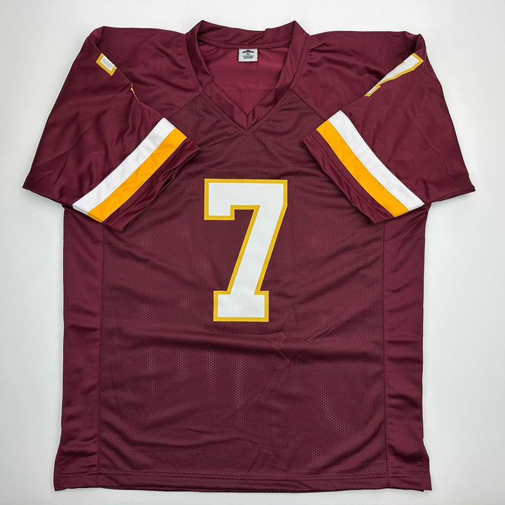 Autographed/Signed JOE THEISMANN 83 MVP Washington Burgundy Jersey JSA COA Auto