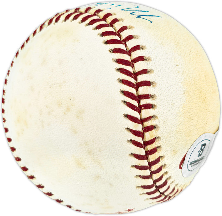 Mickey Rivers Auto Official 1978 WS Logo Baseball Yankees The Quick Beckett 271
