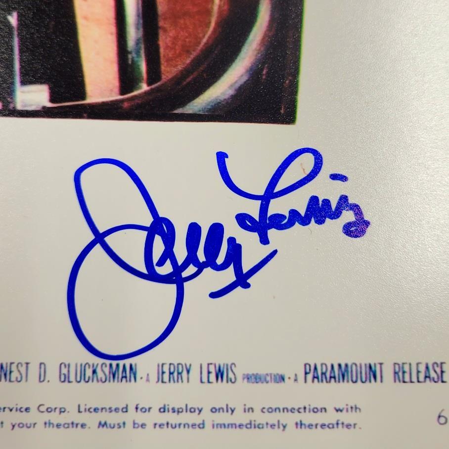 Jerry Lewis signed The Bellboy 11x17 poster photo autograph Beckett BAS COA