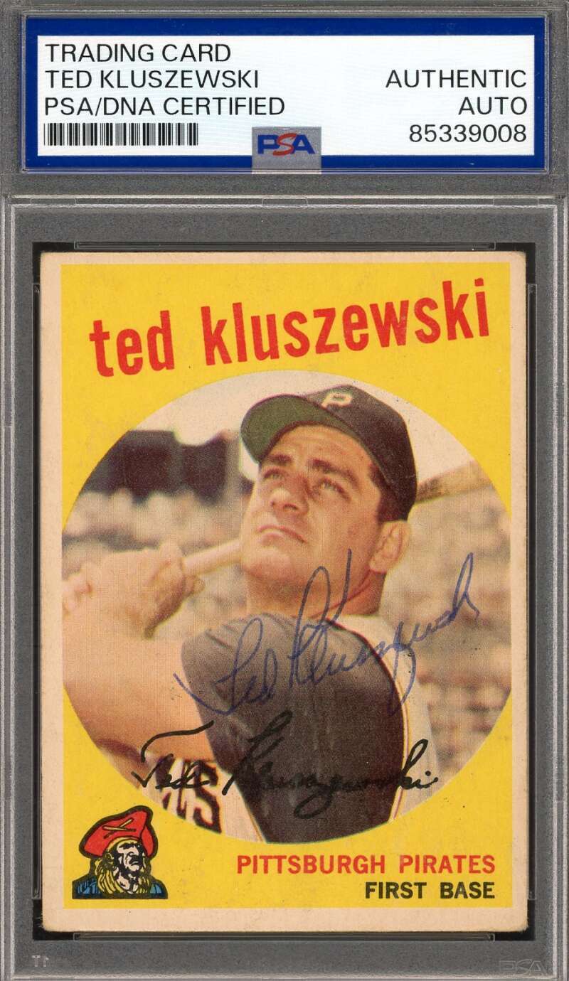 Ted Kluszewski PSA DNA Vintage Signed 1959 Topps Autograph