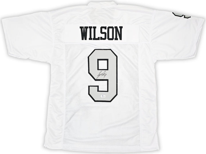 Las Vegas Raiders Tyree Wilson Auto Signed White Color Rush Jersey Beckett Wit
