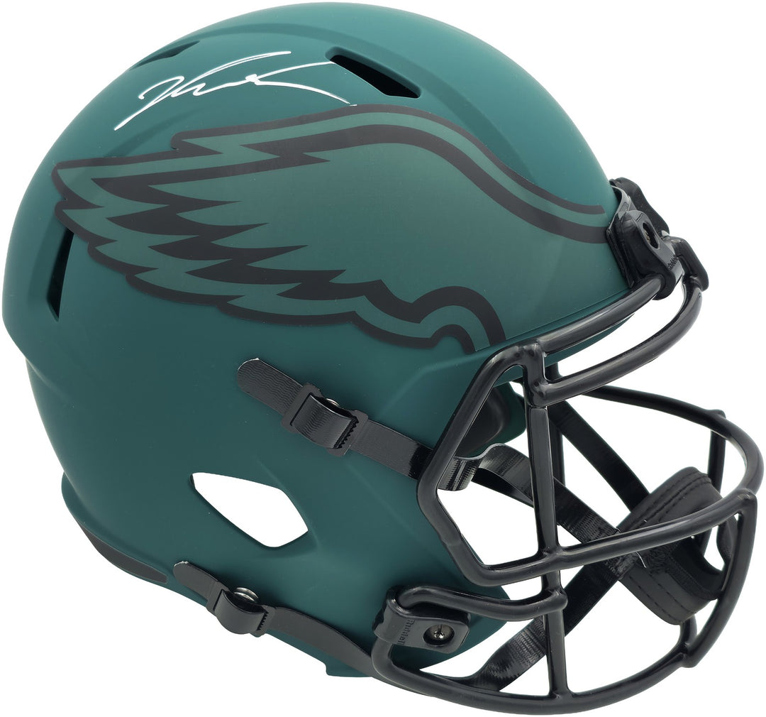 Jalen Carter Signed Eagles Rave Green Full Size Replica Helmet JSA