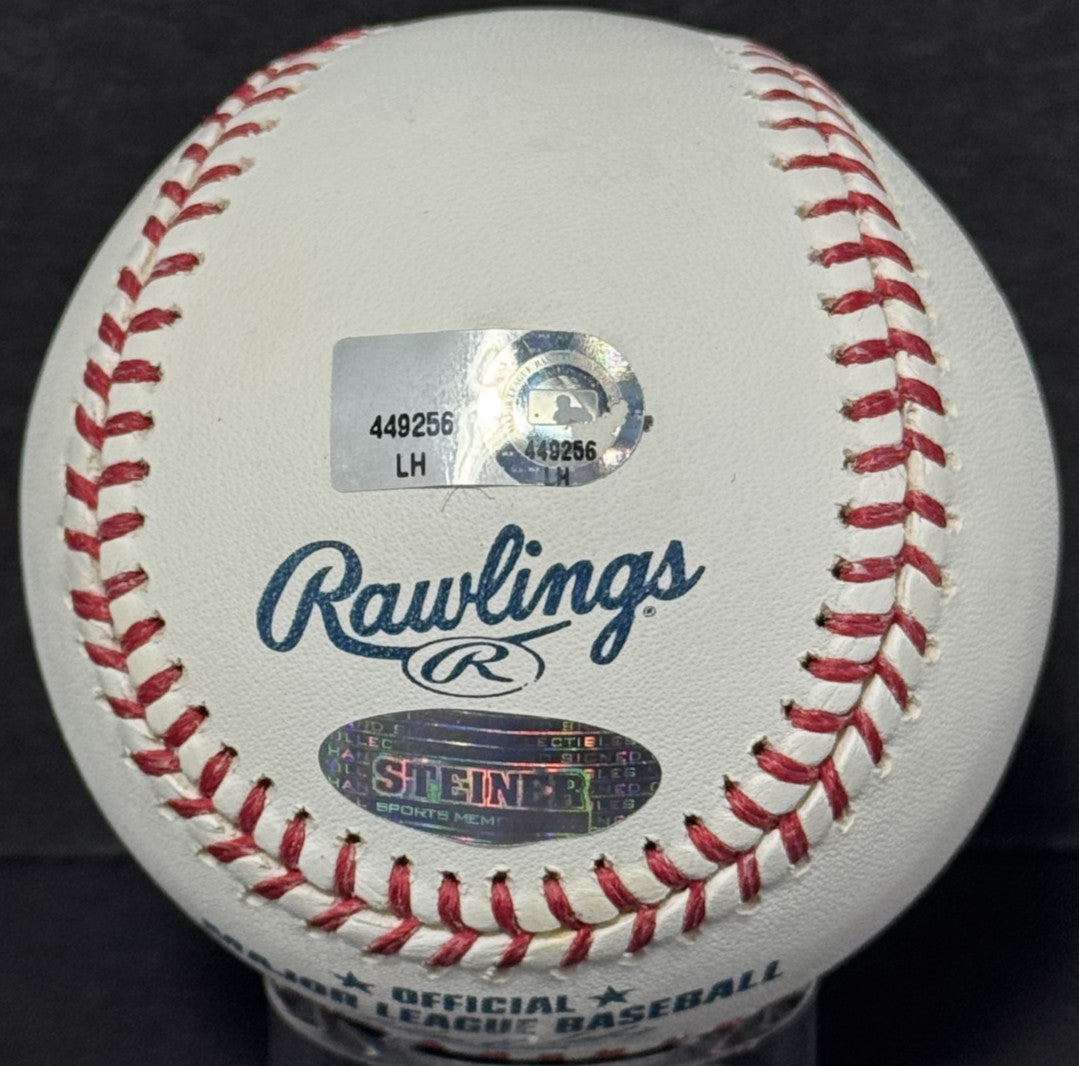 Joe Girardi Signed 2009 Inaugural Logo Baseball Auto MLB Holo Steiner COA WS
