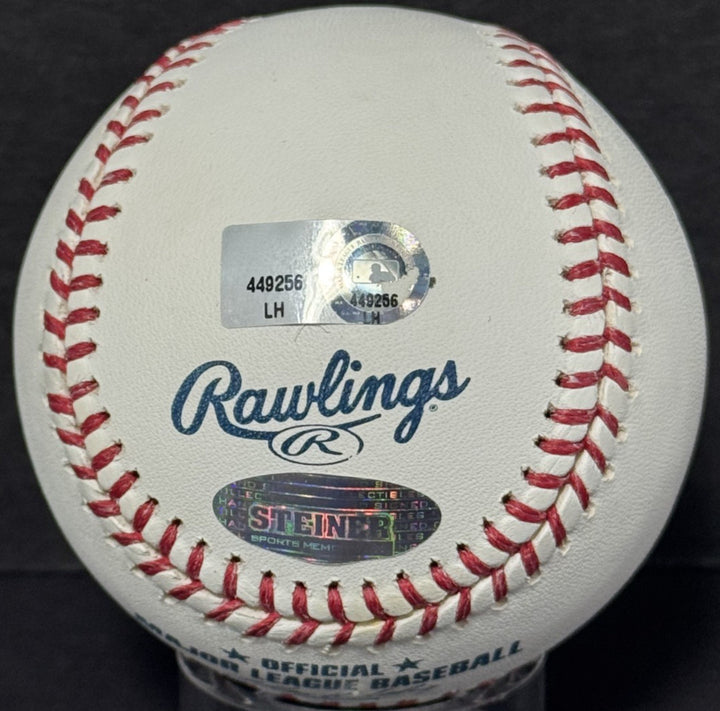 Joe Girardi Signed 2009 Inaugural Logo Baseball Auto MLB Holo Steiner COA WS