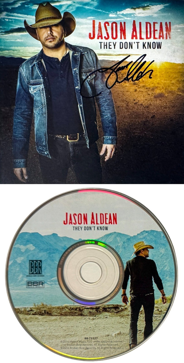 Jason Aldean signed 2016 They Don't Know Album Cover Booklet w/ CD & Case – COA