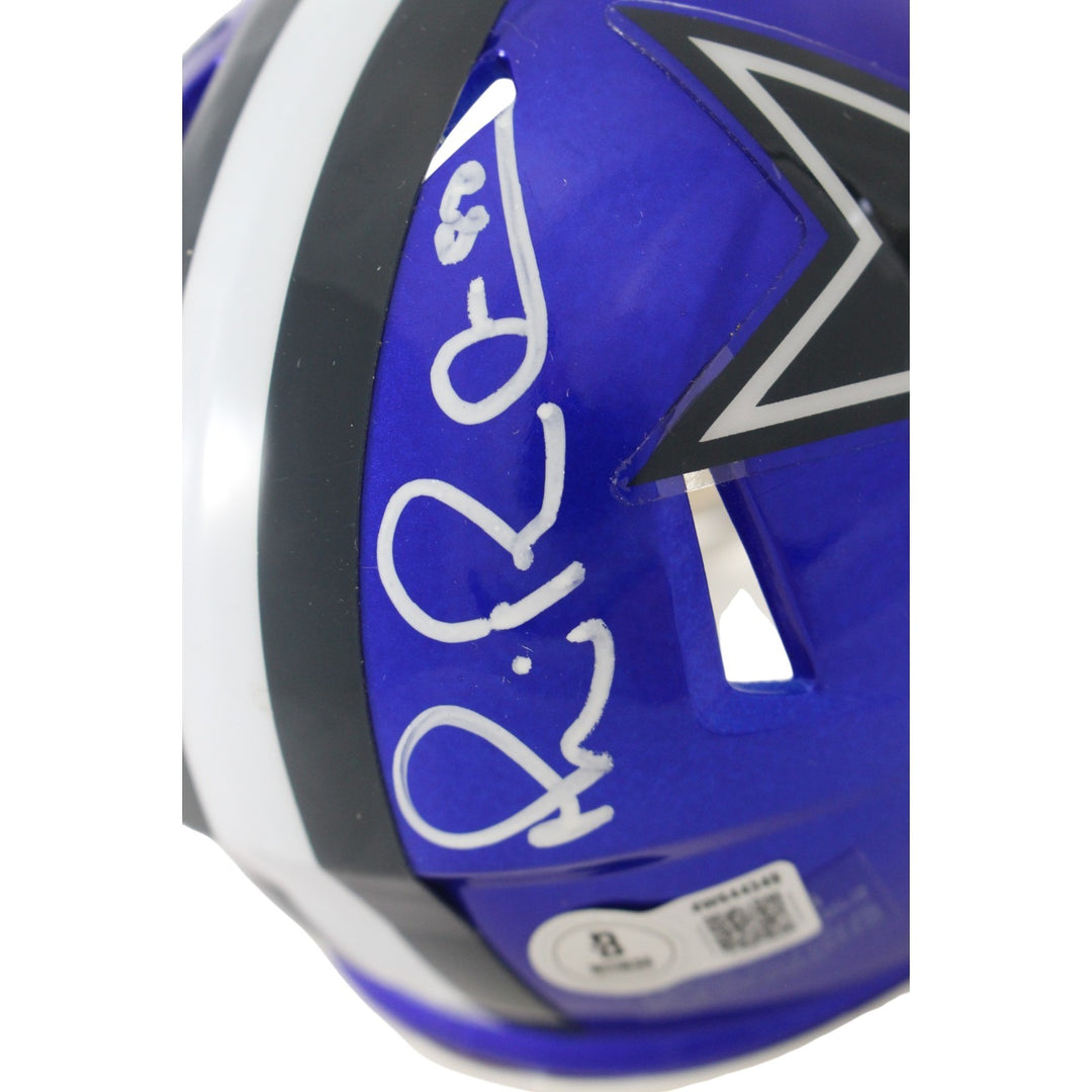 Michael Irvin Autographed Dallas Cowboys Flash Mini Helmet Beckett Witness 56385