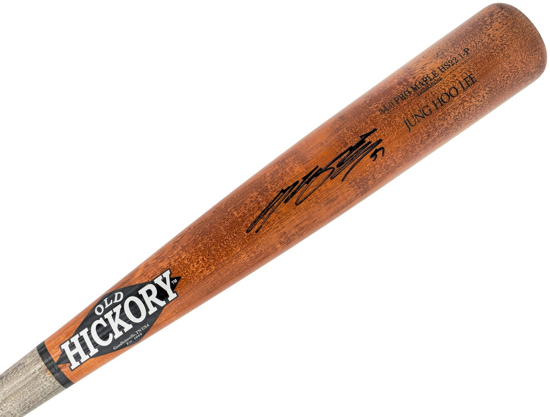 Jung Hoo Lee Auto Orange Old Hickory Player Model Baseball Bat Giants Beckett