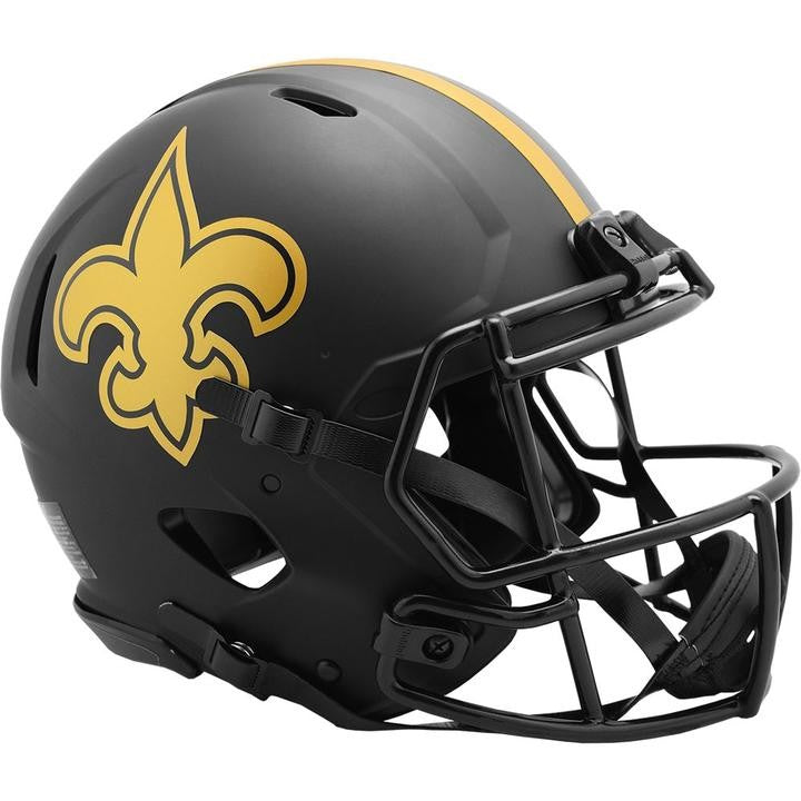 New Orleans Saints Unsigned Eclipse Black Full Size Speed Authentic Helmet