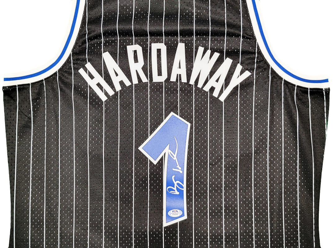 Magic Penny Hardaway Auto Black Auth Mitchell Ness 94-95 Swingman Jersey L PSA