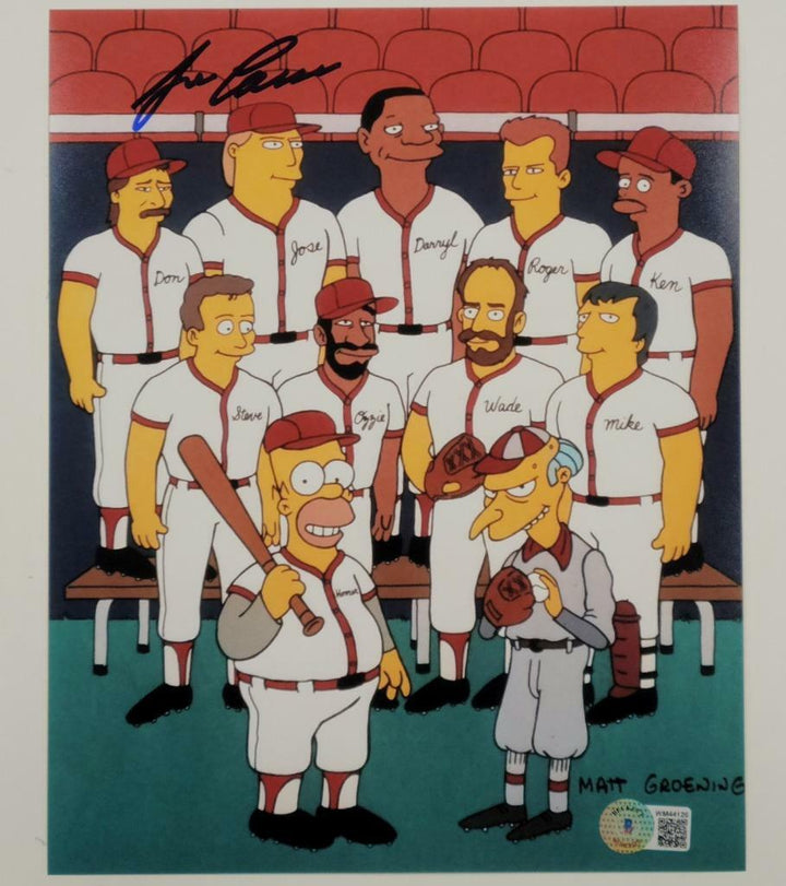 Jose Canseco signed Simpsons Team 8x10 Photo (A) autograph ~ BAS Beckett Witness