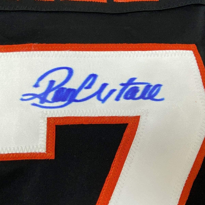 Autographed/Signed RON HEXTALL Philadelphia Black Jersey JSA COA Auto