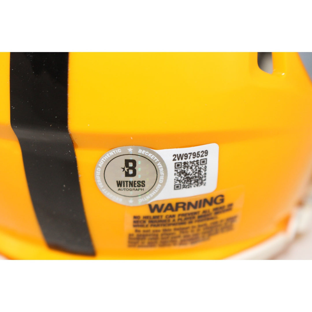 Pat Freiermuth Autographed Pittsburgh Steelers Mini Helmet Beckett Witness 53141
