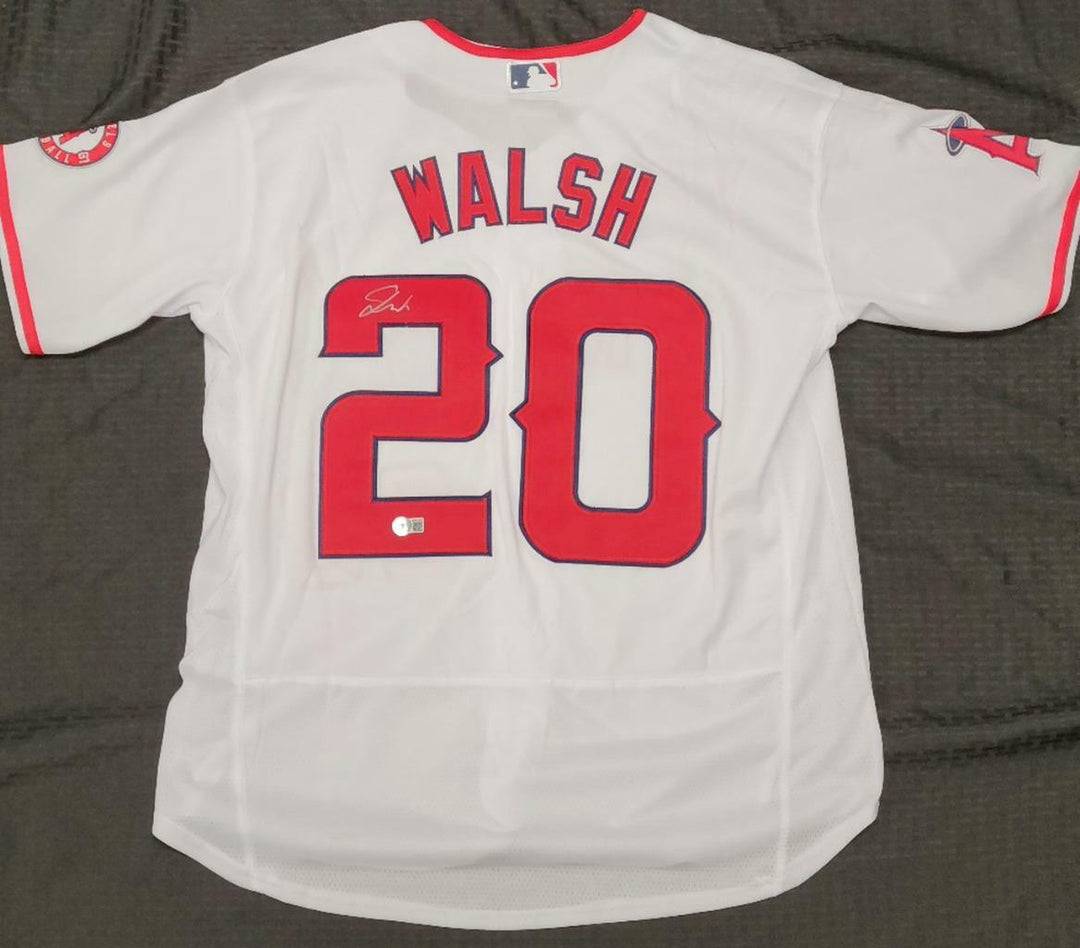 Jared Walsh signed White Los Angeles Angels Jersey autograph BAS Beckett Witness
