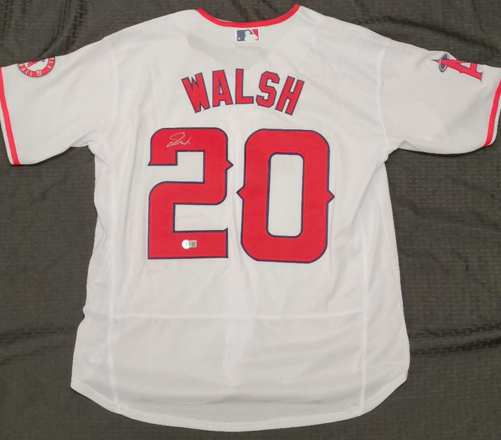 Jared Walsh signed White Los Angeles Angels Jersey autograph BAS Beckett Witness