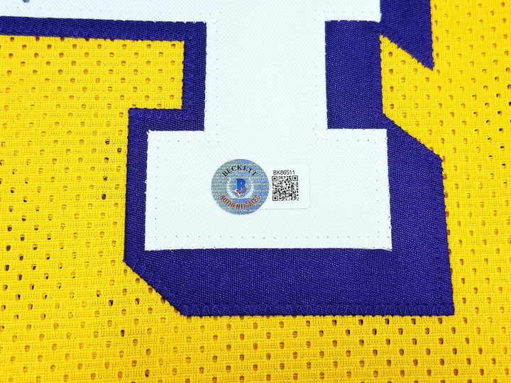 Los Angeles Lakers Jerry West Signed Yellow Jersey Beckett