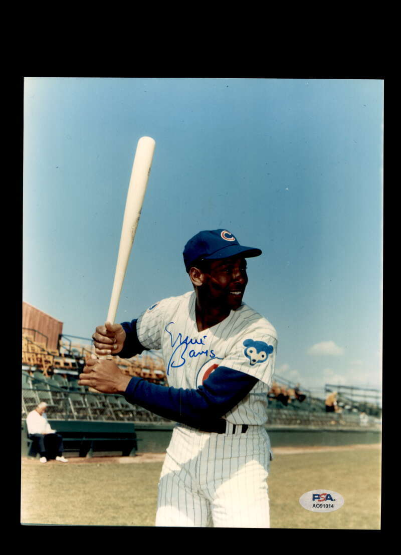 Ernie Banks PSA DNA Signed 8x10 Photo Autograph Cubs