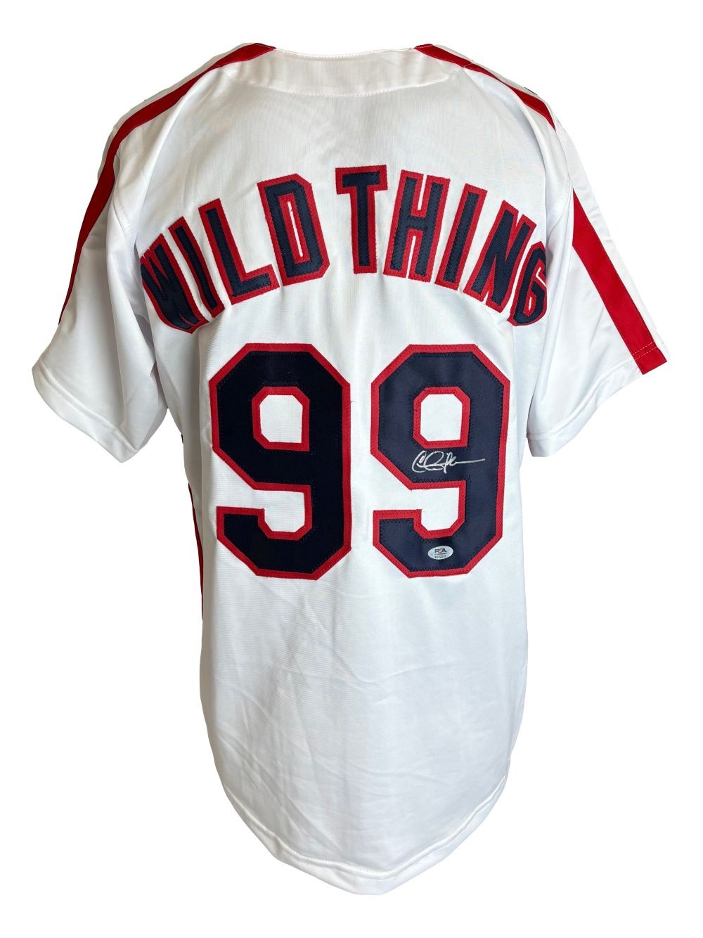 Charlie Sheen Major League Signed White Wild Thing Baseball Jersey PSA/DNA