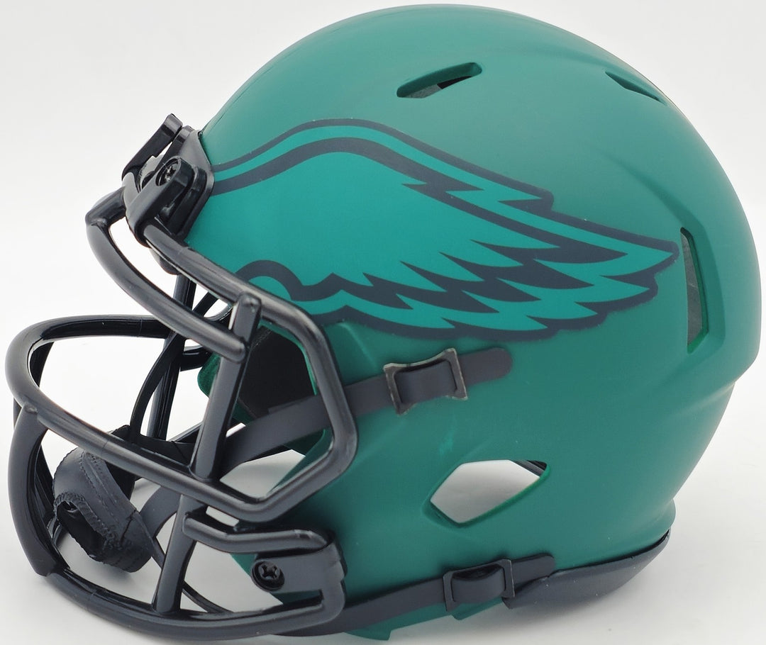 Brandon Graham Signed Eagles Rave Green Speed Mini Helmet Beckett Wit