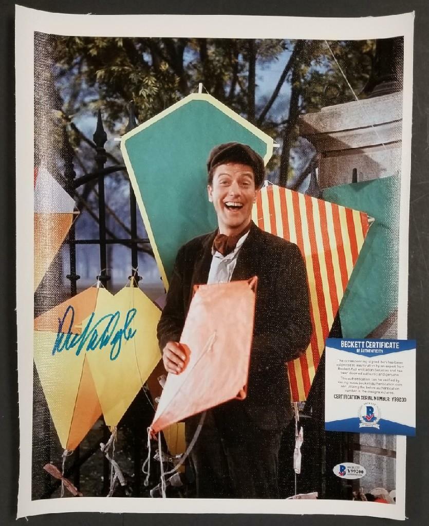 Dick Van Dyke autograph signed Mary Poppins 11x14 Canvas Photo #1 ~ BAS COA