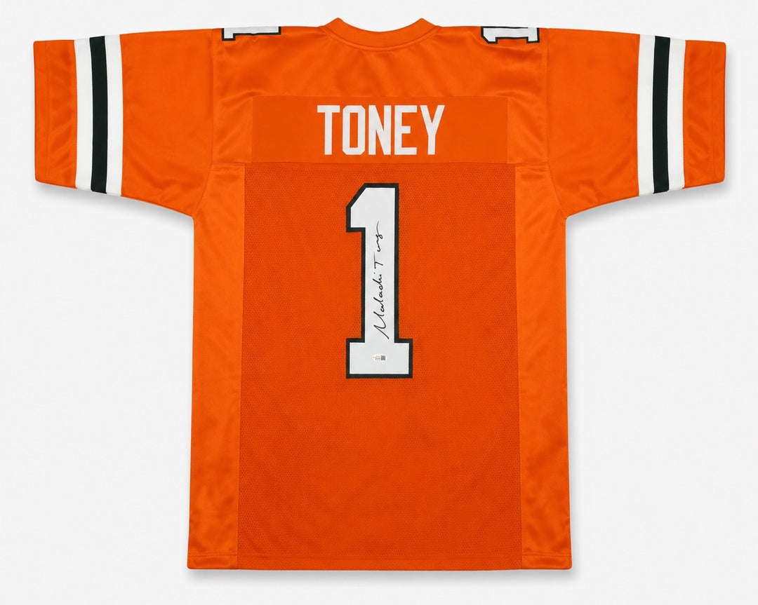 Miami Hurricanes Malachi Toney Signed Orange Jersey JSA Witness