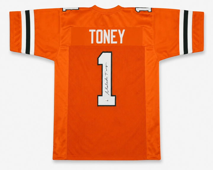 Miami Hurricanes Malachi Toney Signed Orange Jersey JSA Witness