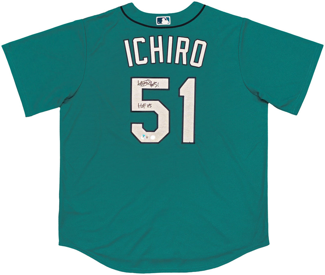 Mariners Ichiro Suzuki Auto Teal Nike Jersey Size XL "HOF 25" IS Holo & Beckett