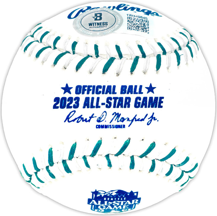 Edgar Martinez Signed 2023 All Star Game Logo Game Baseball Mariners Beckett Wit