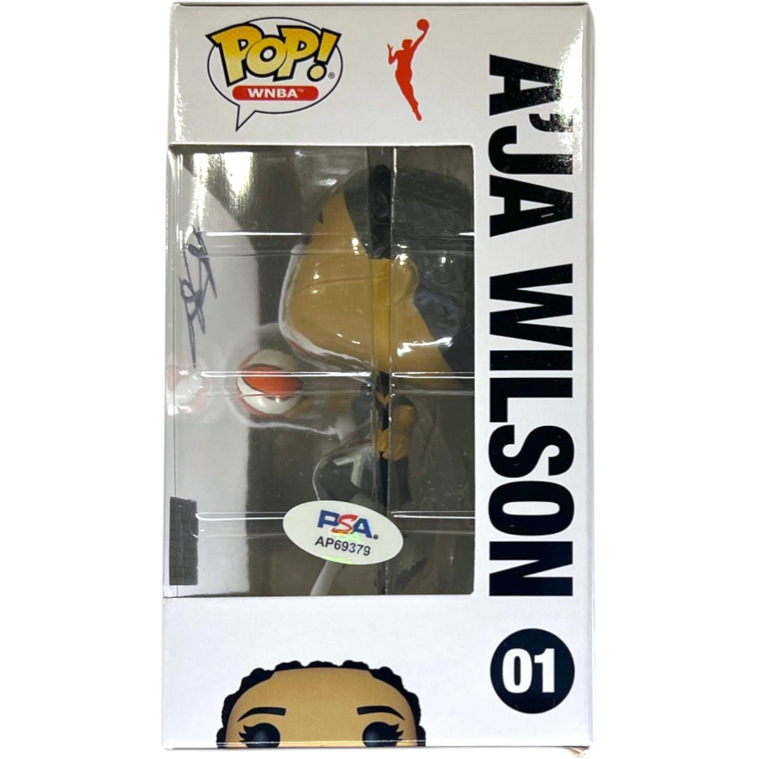 AJA A’Ja Wilson Signed Funko Pop #01 Authentic Auto WNBA Aces Psa/Dna Coa