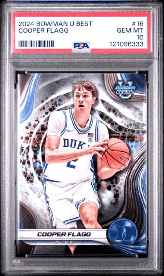 Graded 2024 Topps Bowman U Best Cooper Flagg #16 Rookie Card PSA 10