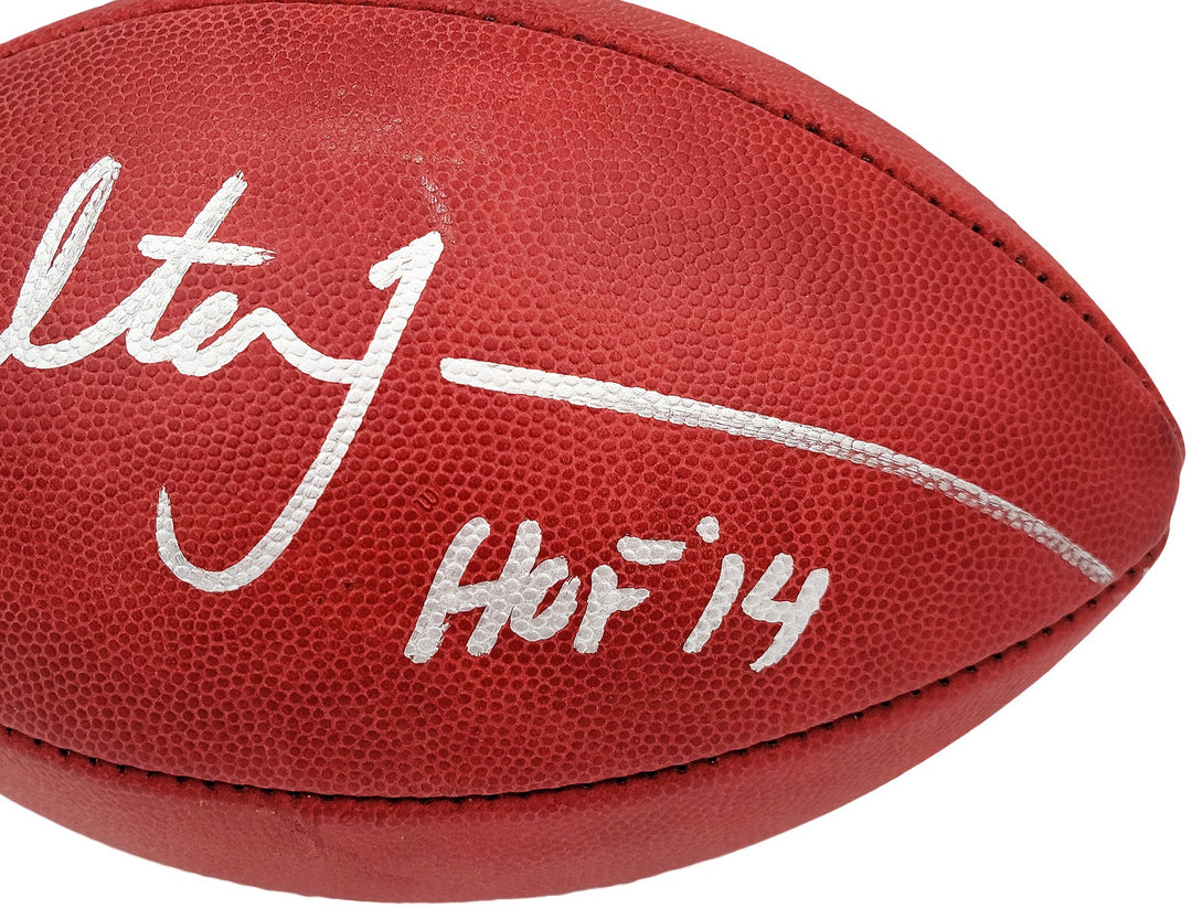 Walter Jones Signed NFL Leather Football Seattle Seahawks "HOF 14" MCS Holo