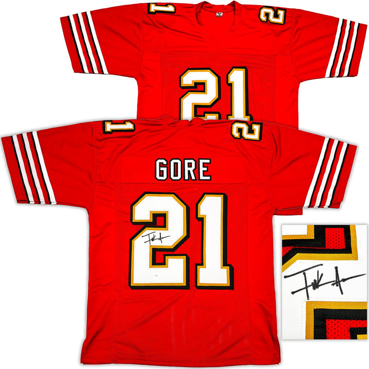 San Francisco 49ers Frank Gore Autographed Signed Red Jersey JSA