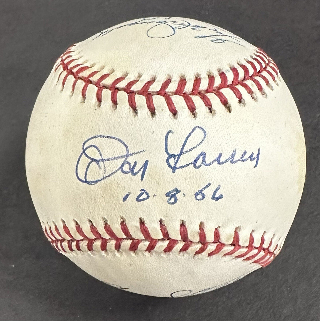NY Yankees Multi Signed AL Baseball Don Larsen WS PG 6 Auto Enos Slaughter COA