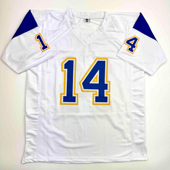 Autographed/Signed Dan Fouts San Diego White Jersey Beckett BAS COA