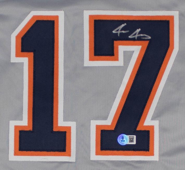 Jace Jung Detroit Signed Gray Baseball Jersey BAS