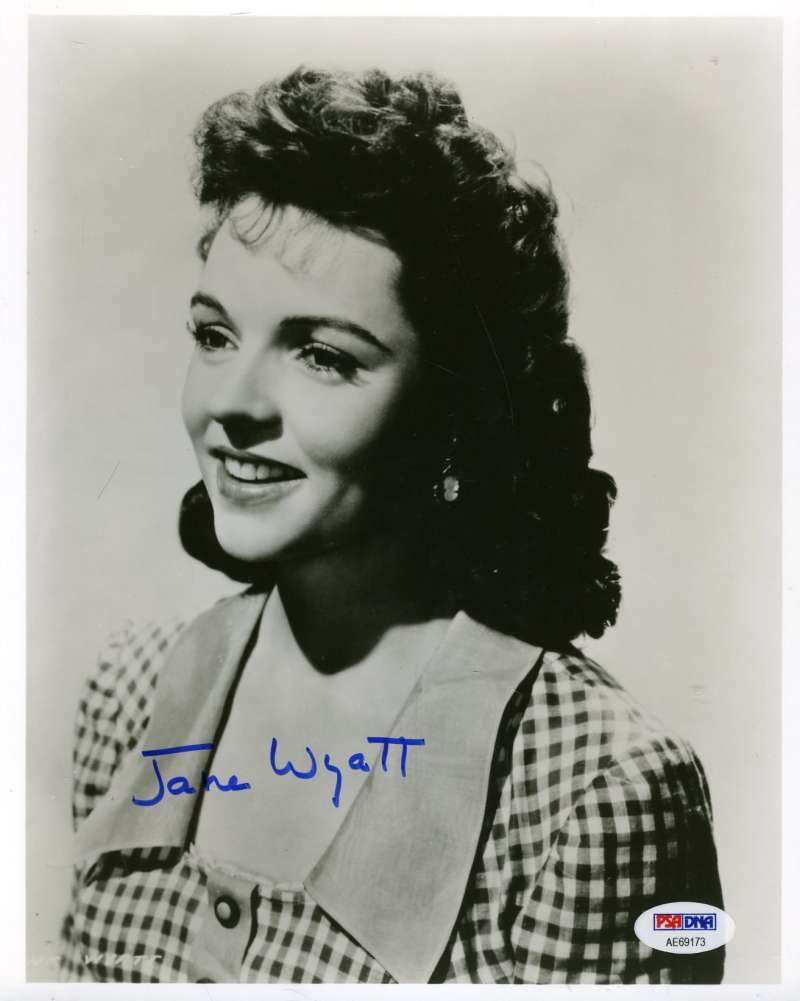Jane Wyatt Psa Dna Hand Signed 8x10 Photo Original Autograph
