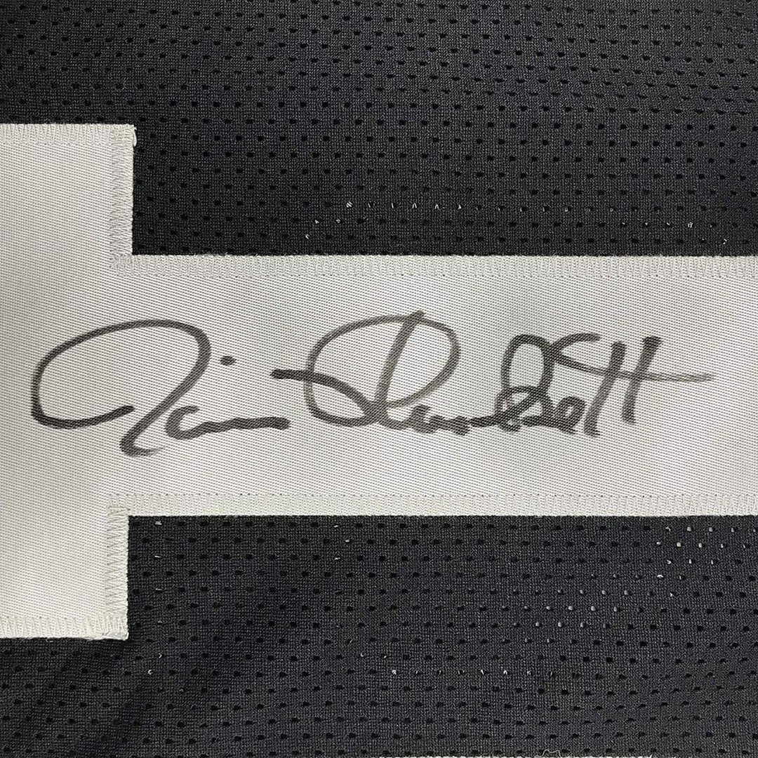 Framed Autographed/Signed Jim Plunkett 35x39 Oakland Black Jersey JSA COA