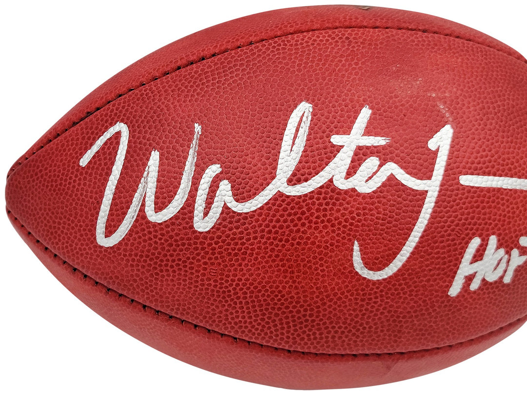 Walter Jones Signed Official NFL Leather Football Seahawks "HOF 14" MCS Holo